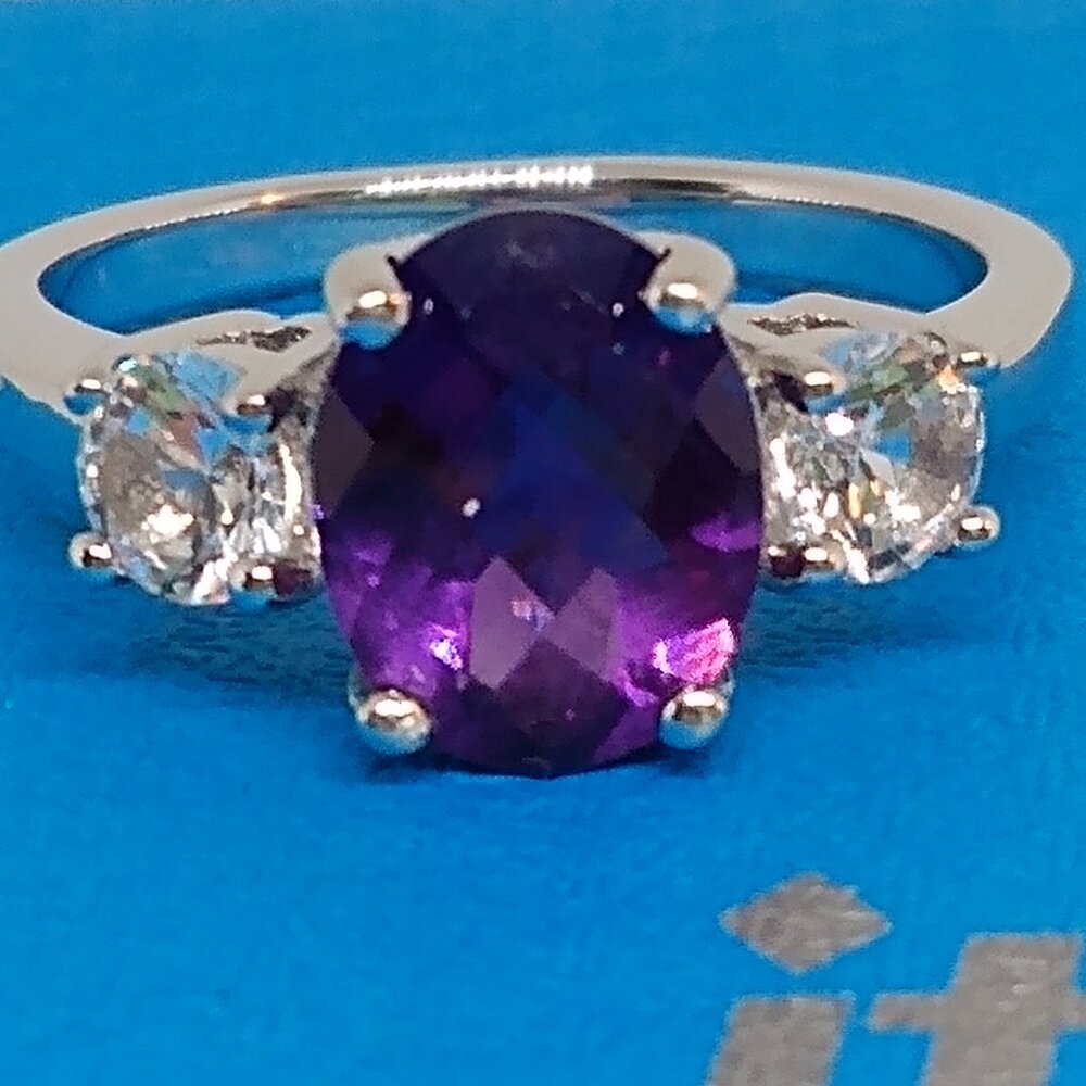 African amethyst ring size 6